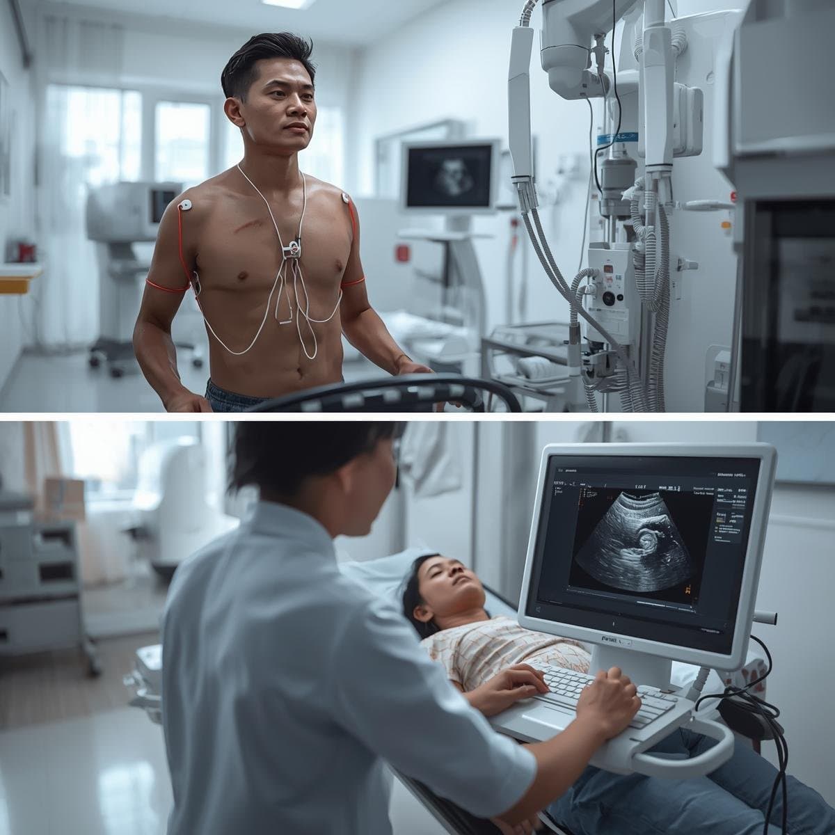 ECG, Treadmill Stress Test, 2D Echo